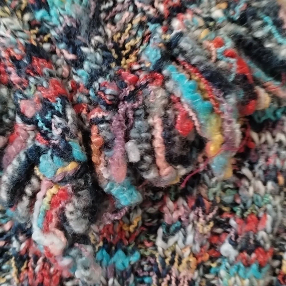 Alfred Dunner multicolored cowl neck pullover sweater Sz PXL